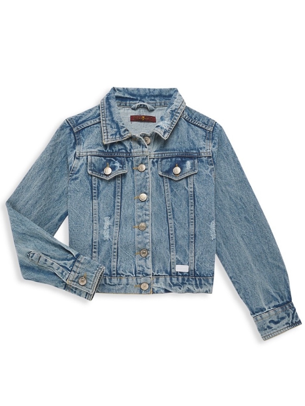 7 for All Mankind Girls Cropped Denim Jacket - M